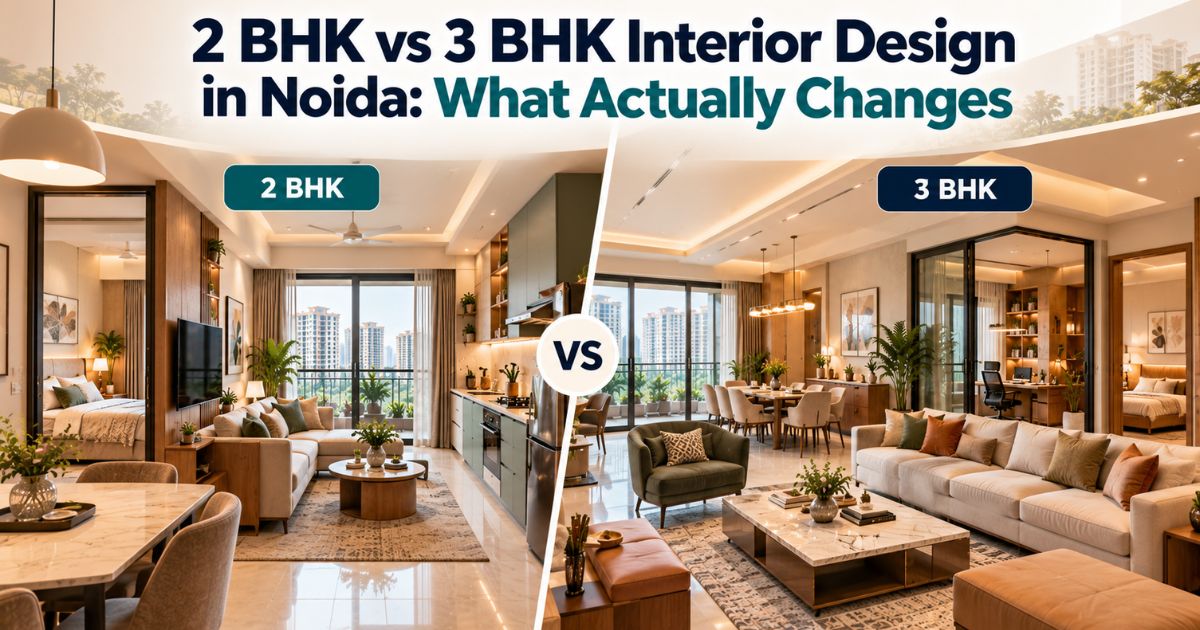 2 BHK vs 3 BHK Interior Design in Noida: What Actually Changes
