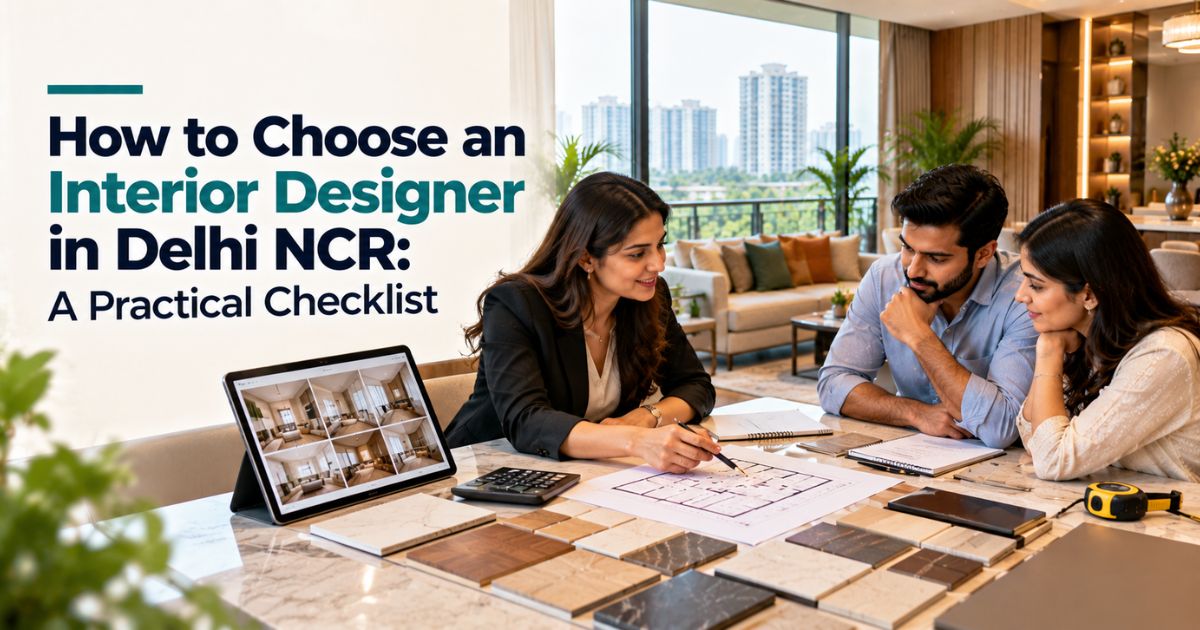 How to Choose an Interior Designer in Delhi NCR: A Practical Checklist