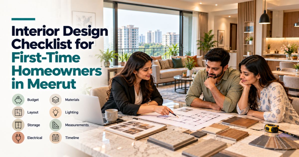 Interior Design Checklist for First-Time Homeowners in Meerut