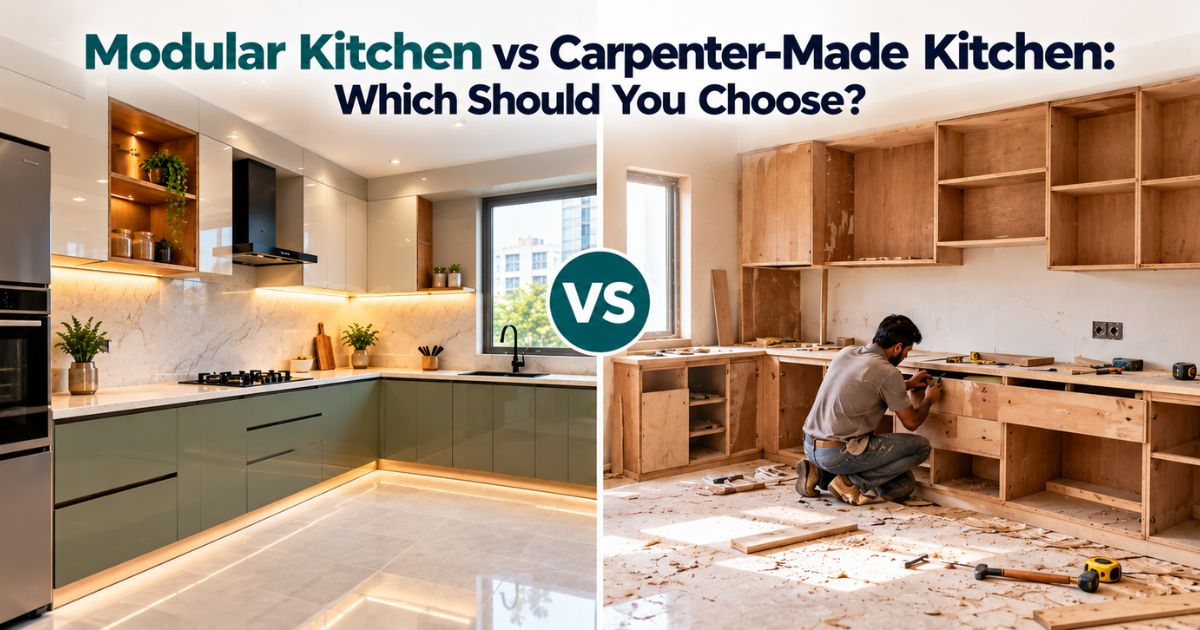 Modular Kitchen vs Carpenter-Made Kitchen: Which Should You Choose?
