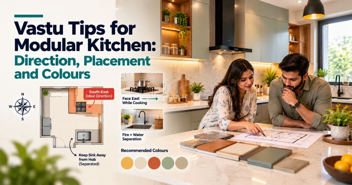 Vastu Tips for Modular Kitchen: Direction, Placement and Colours